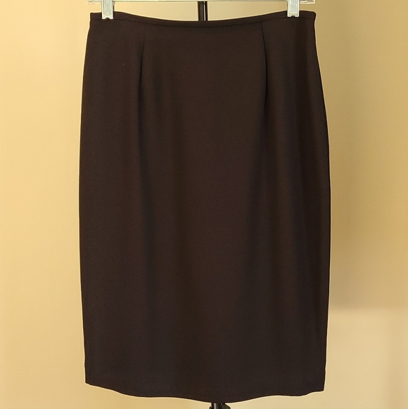 Grace 2-Piece Skirt Suit Set Blazer 8 / Skirt 6 Dark Chocolate Brown Career - Picture 6 of 11